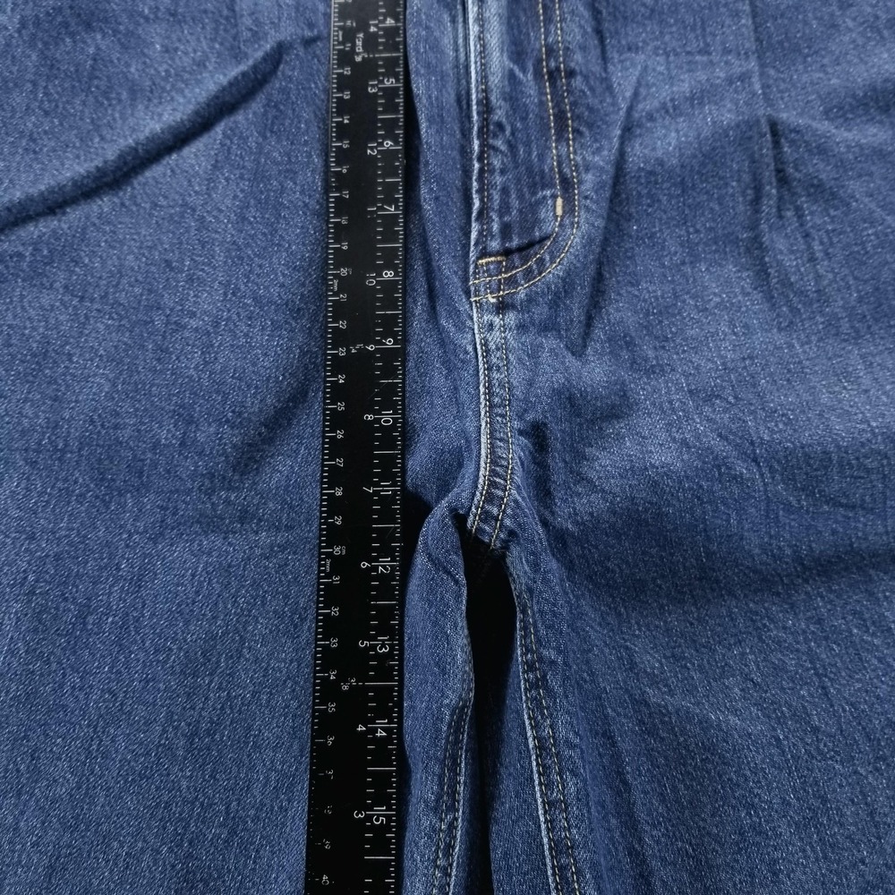 American Eagle Jeans Womens 10 Long Blue Baggy Barrel Low Rise Strigid - Picture 9 of 12